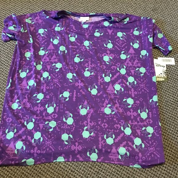 LULAROE IRMA SHIRT SIZE S SMALL DISNEY MINNIE MOUSE PURPLE NEW W TAGS - Picture 1 of 4